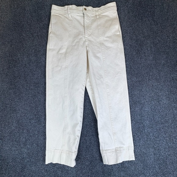J.Crew Pants - J.Crew Chino Pants Womens 30 White Cotton Mid Rise Performance Golf Straight Leg